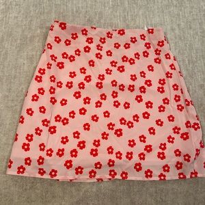 Pink Floral Skirt